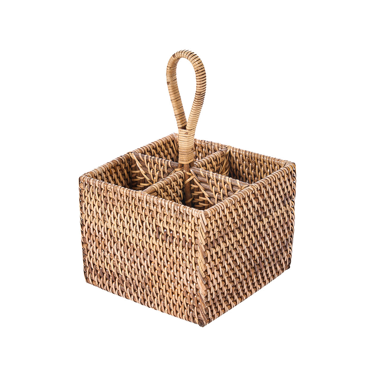 The Rattan Cutlery Caddy N°4 - Natural Brown
