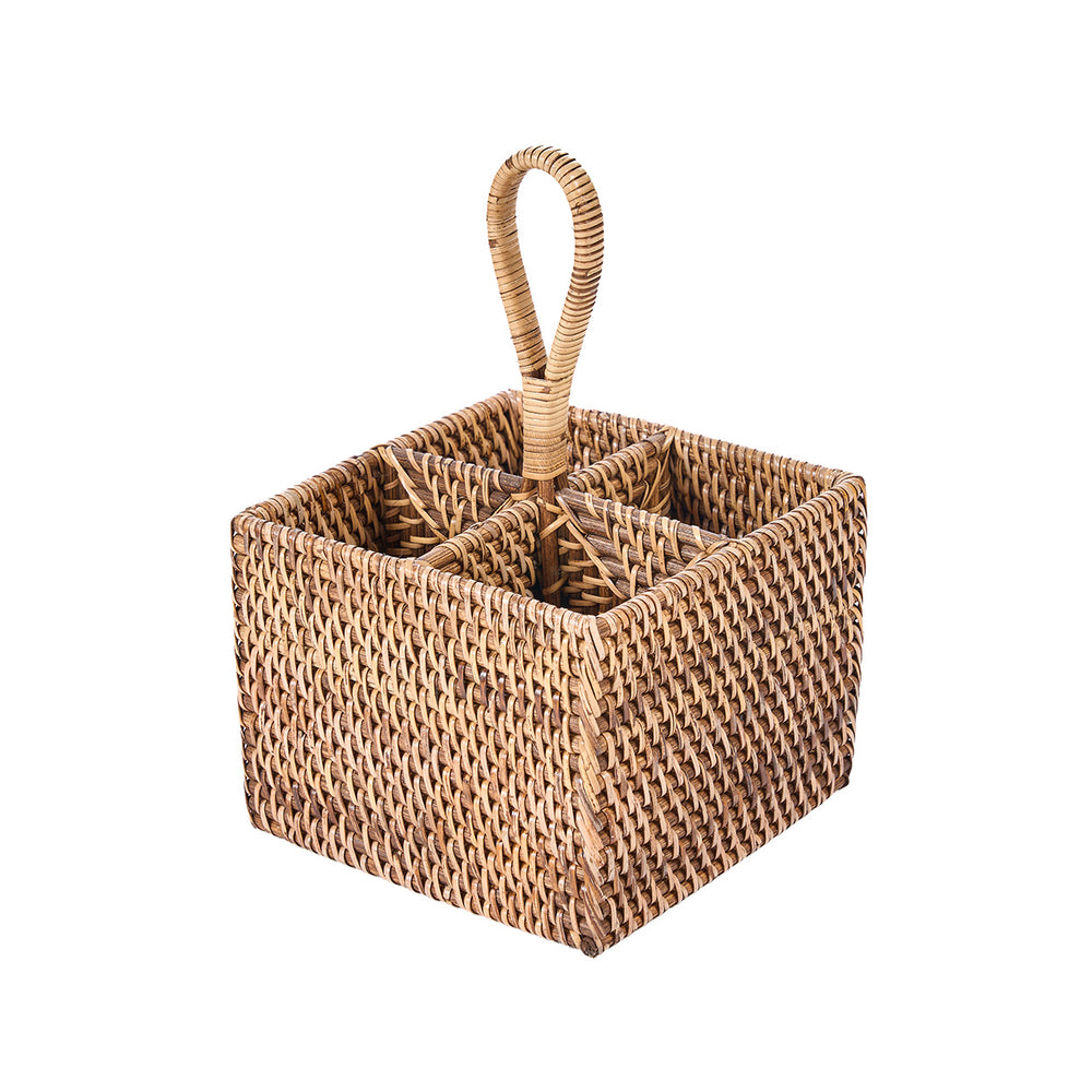 Der Rattan Besteckhalter N°4 - Naturbraun