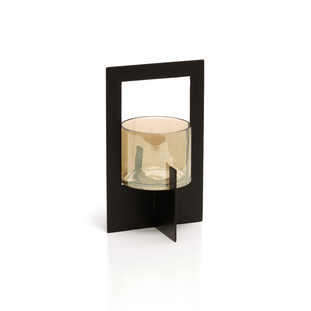 Il Portacandele Hurricane Framed - Nero - L