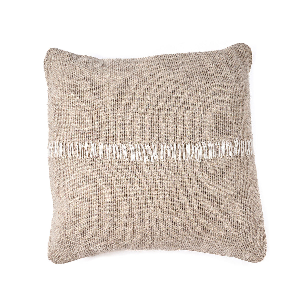 The Linen Stitch Cushion Cover - Natural White