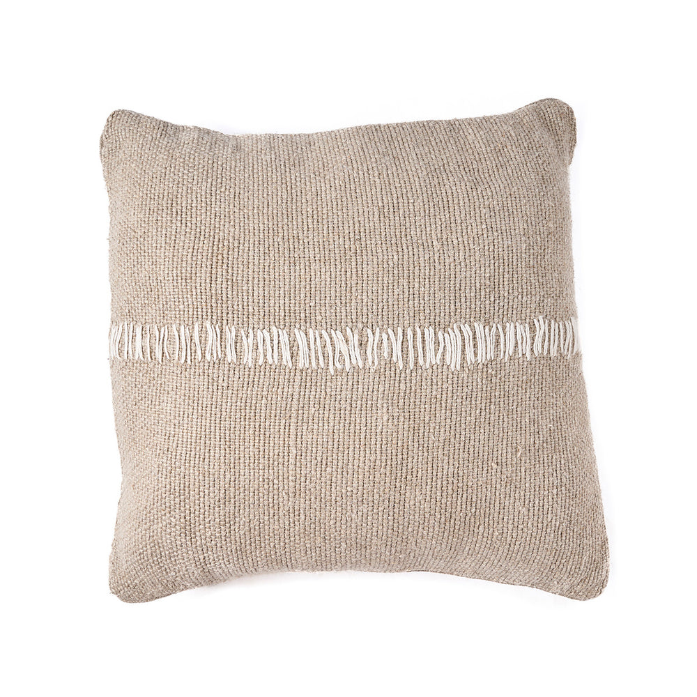The Linen Stitch Cushion Cover - Natural White