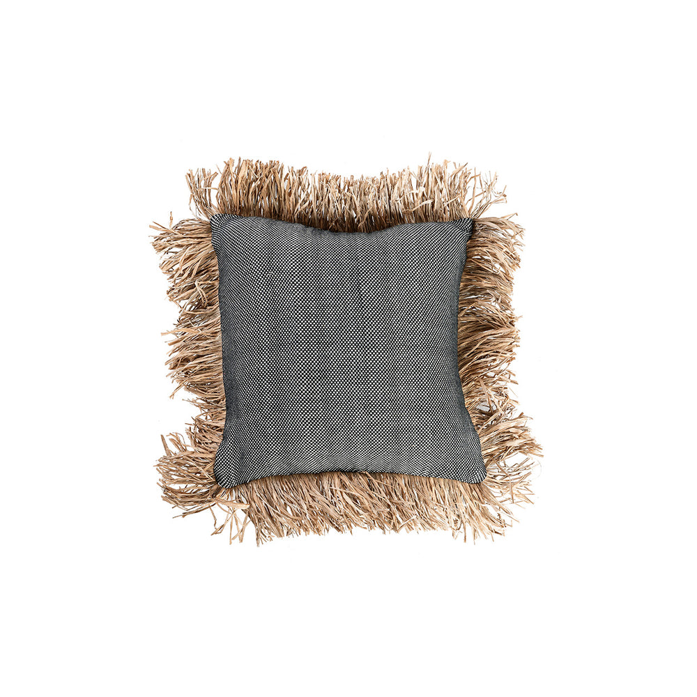 Housse De Coussin Cotton Bonita - Noir Naturel - 40x40