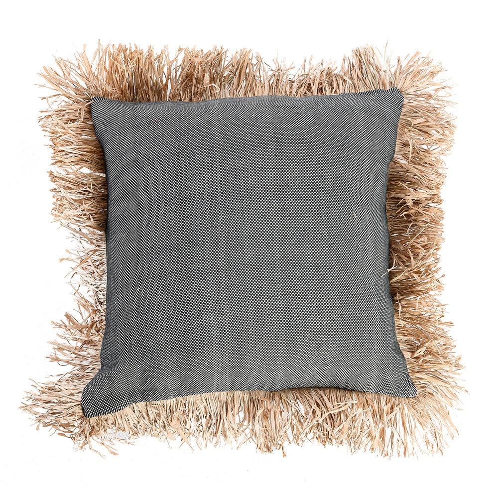 Housse De Coussin Cotton Bonita - Noir Naturel - 60x60