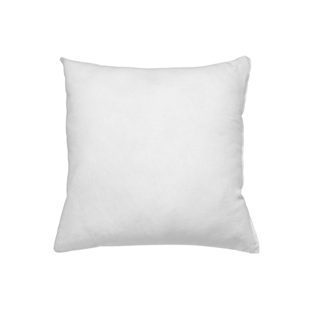 A 50 cm white pillow filling in a square shape, made from cotton.