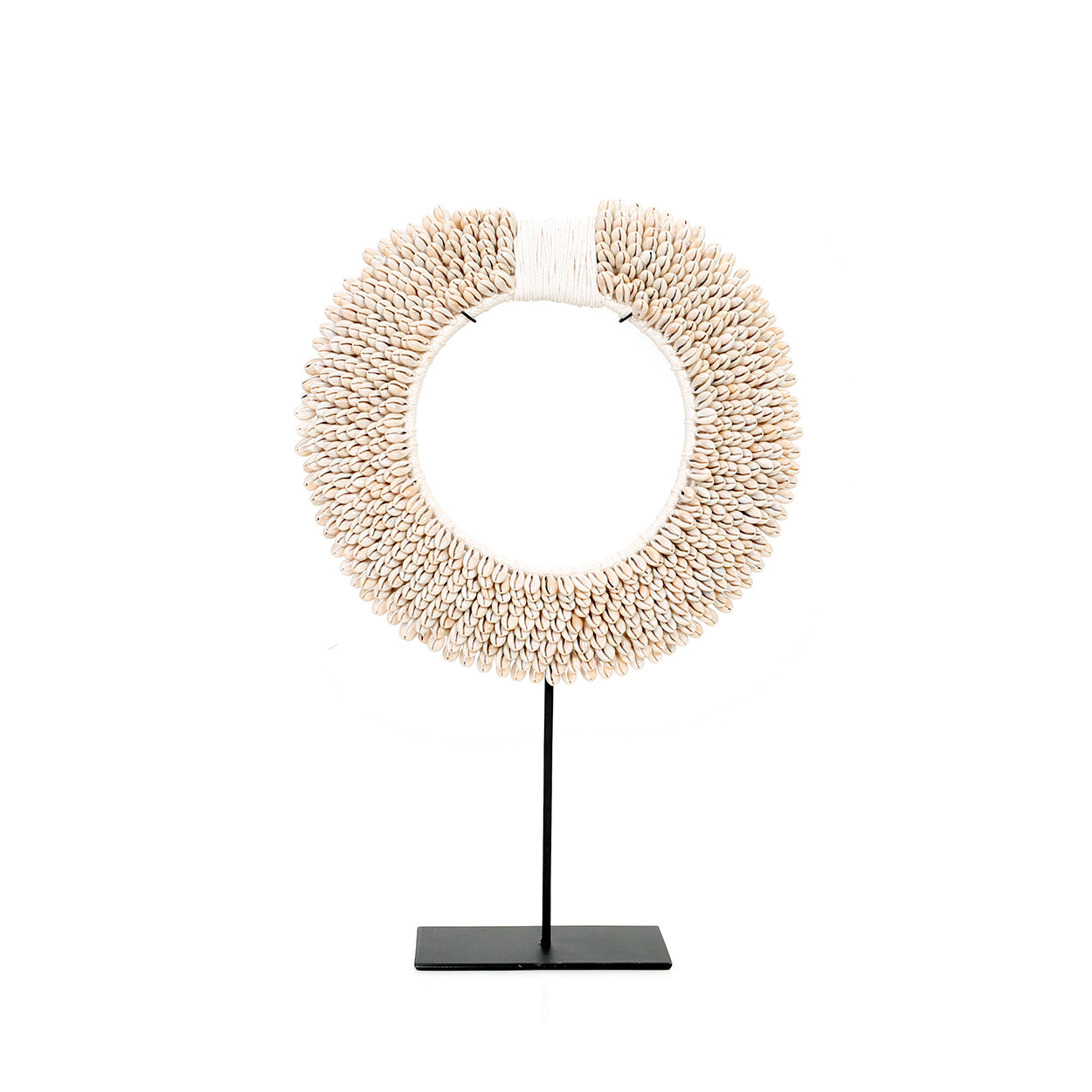De Papua Shell Disc On Stand - Wit - M