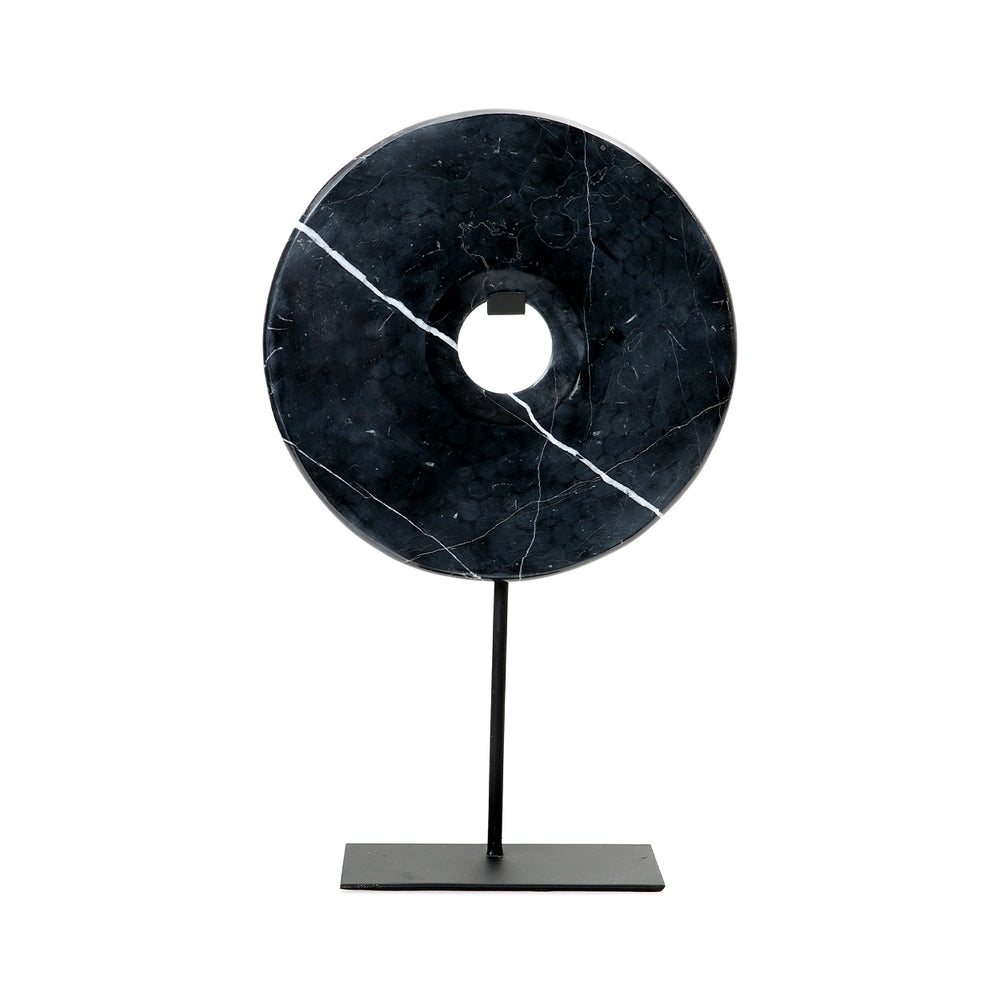 El Disco De Mármol En Soporte - Negro - L
