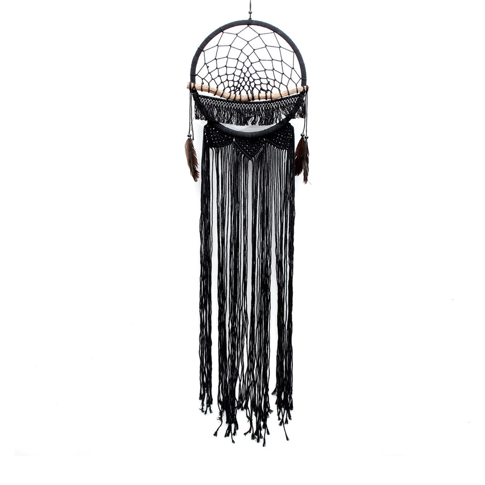 Rêveur en Bois Macramé - Noir