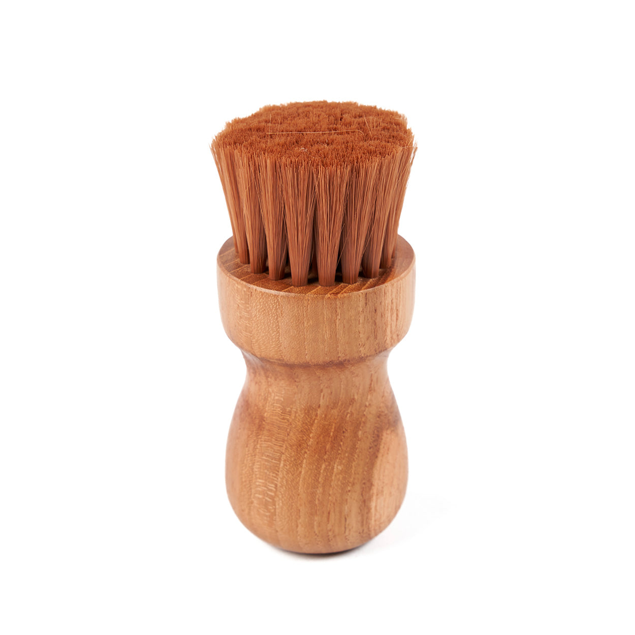 Kitchen brush for dishes with ergonomic handle and natural bristles