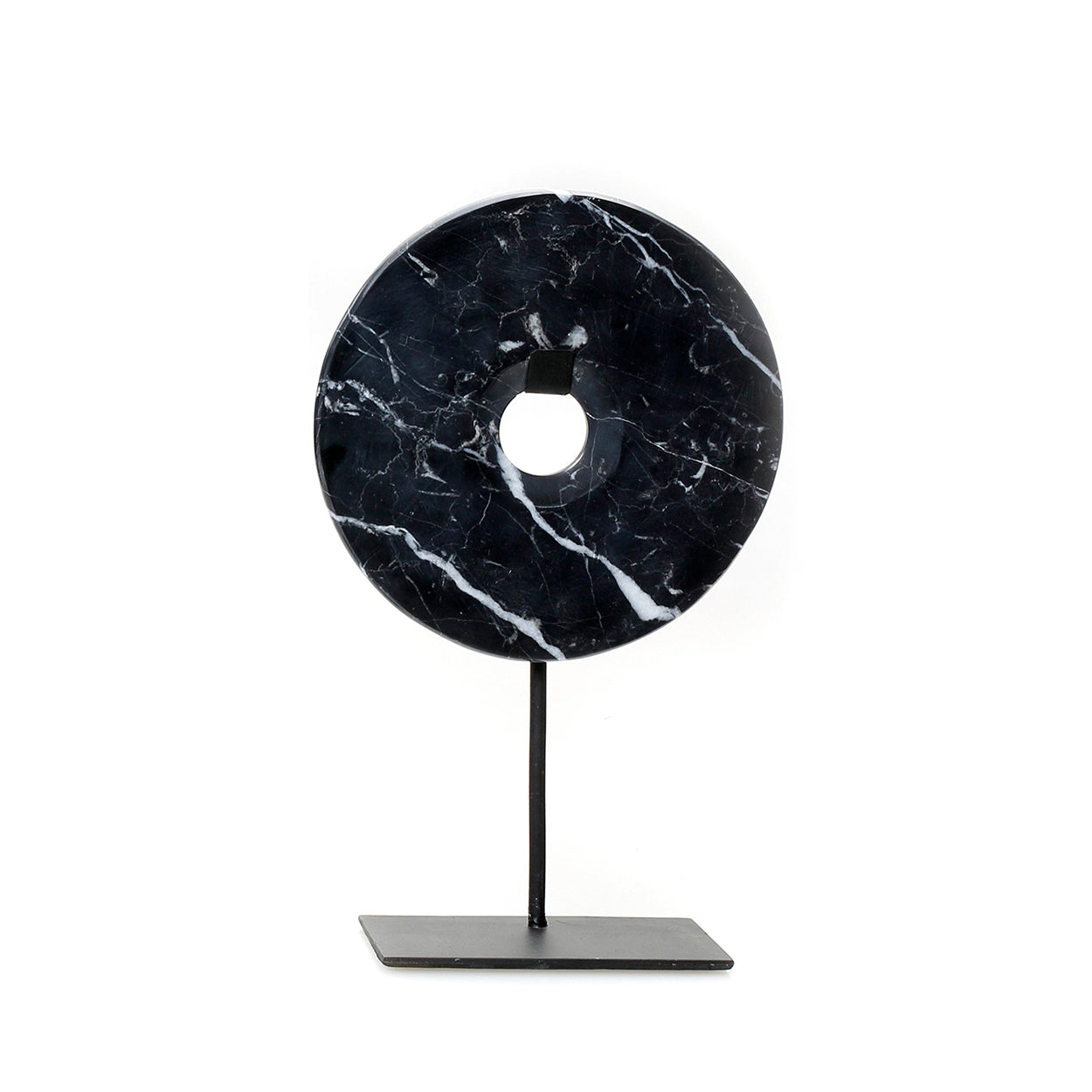 Il Disco In Marmo Su Supporto - Nero - M