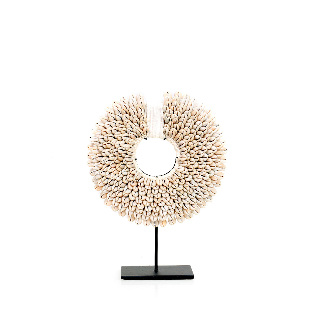 Le Disque De Coquillages Papua Sur Support - Blanc - S