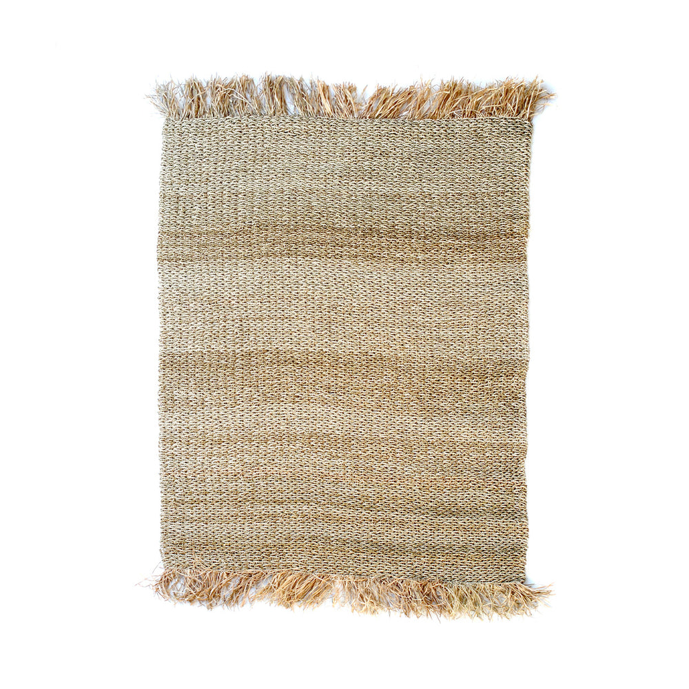 Der Raffia Fringed Teppich - Natur - 180x240