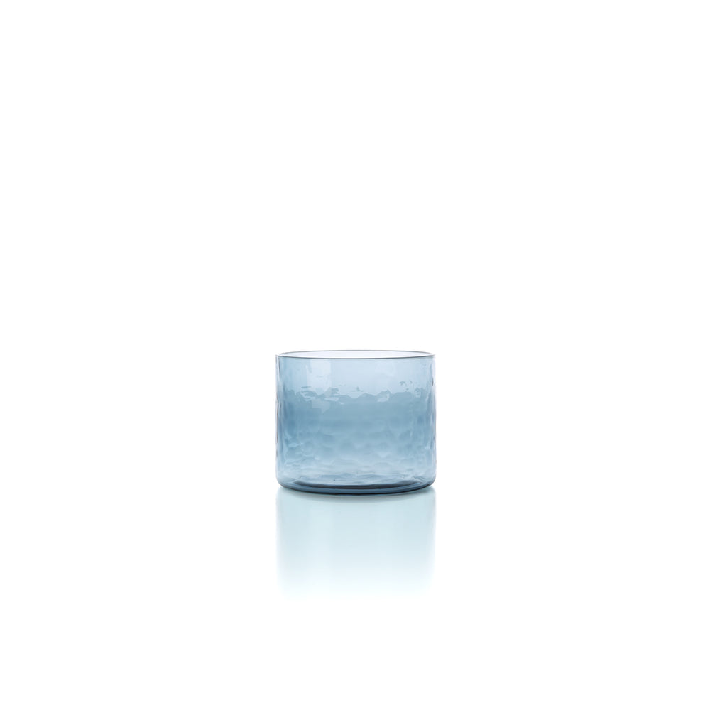 De Azure Gehamerde Lage Tumbler – Blauw