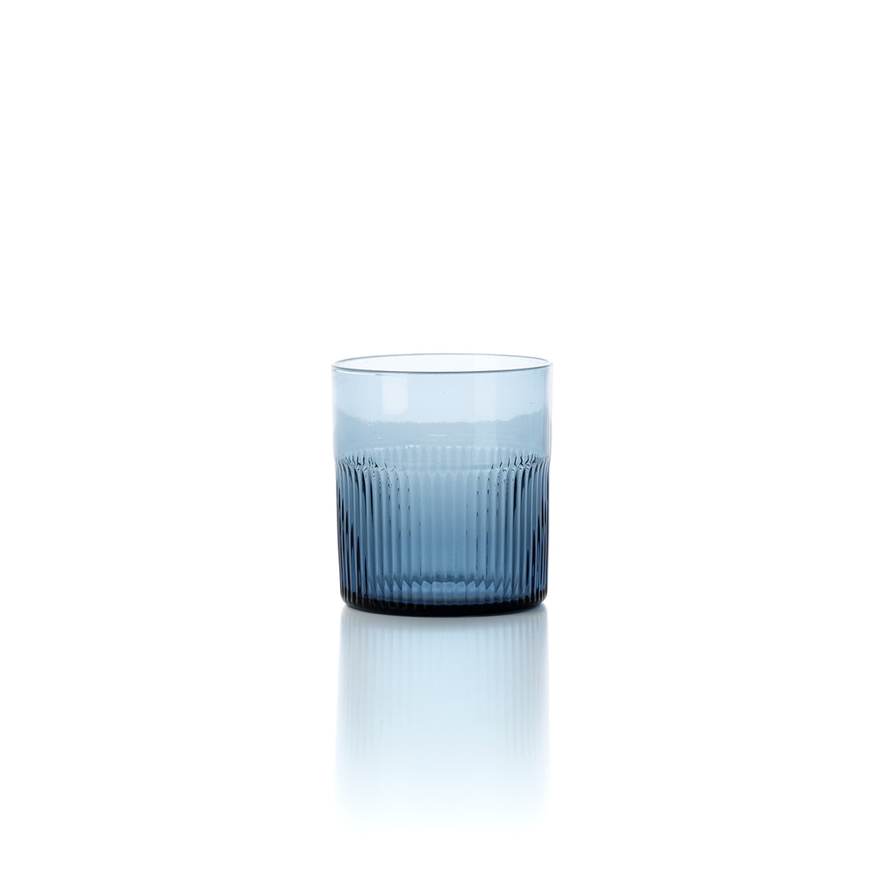 De Azure Gegolfde Lage Tumbler – Blauw