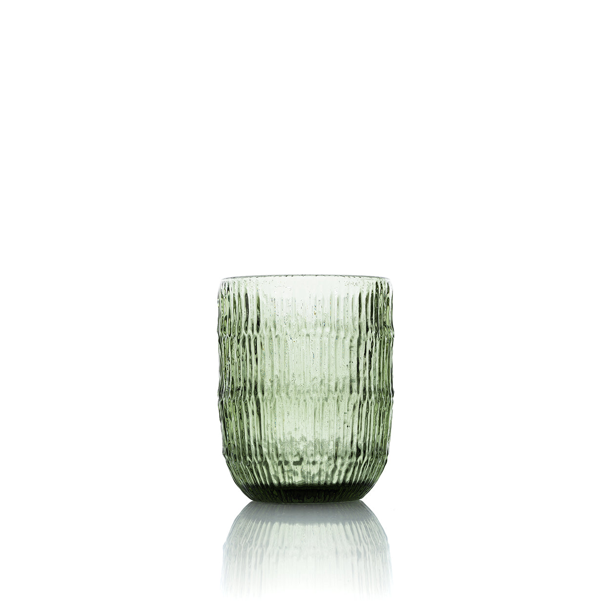 Robustes Grünes Wasserglas In Weichem Rippdesign Kaufen