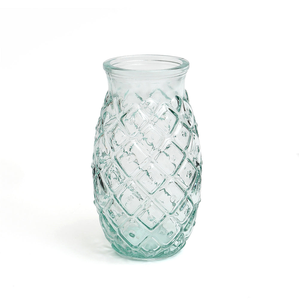Das Pineapple Glas - Blau - L