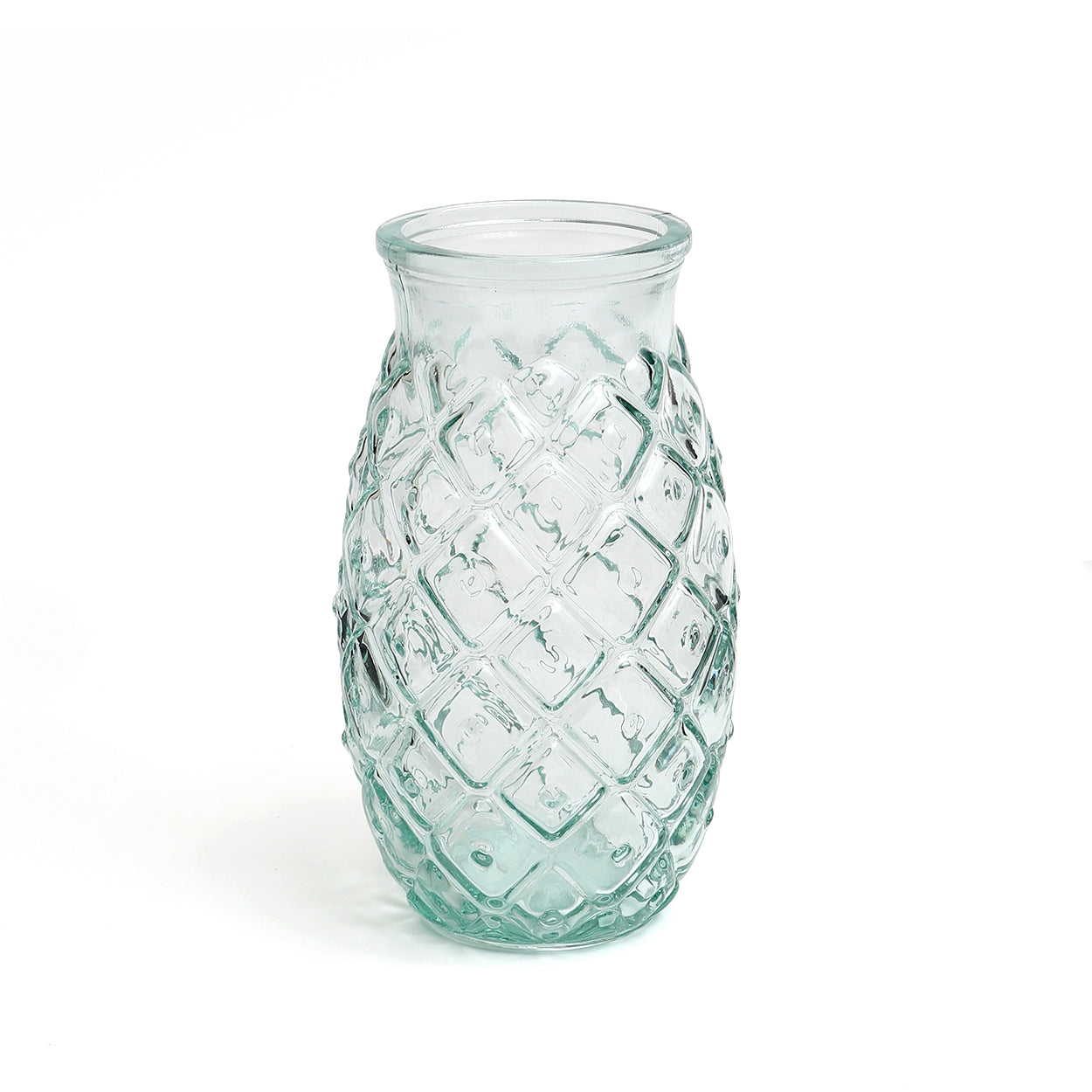 Das Pineapple Glas - Blau - L