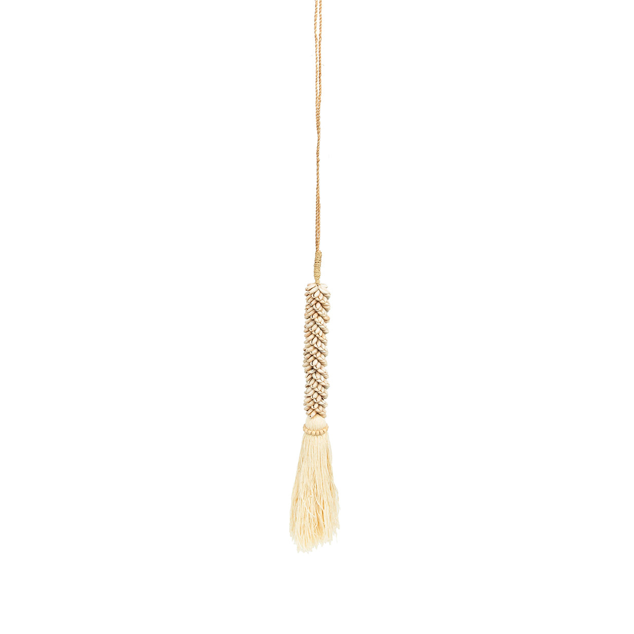 The Cowrie & Cotton Tassel - Natural