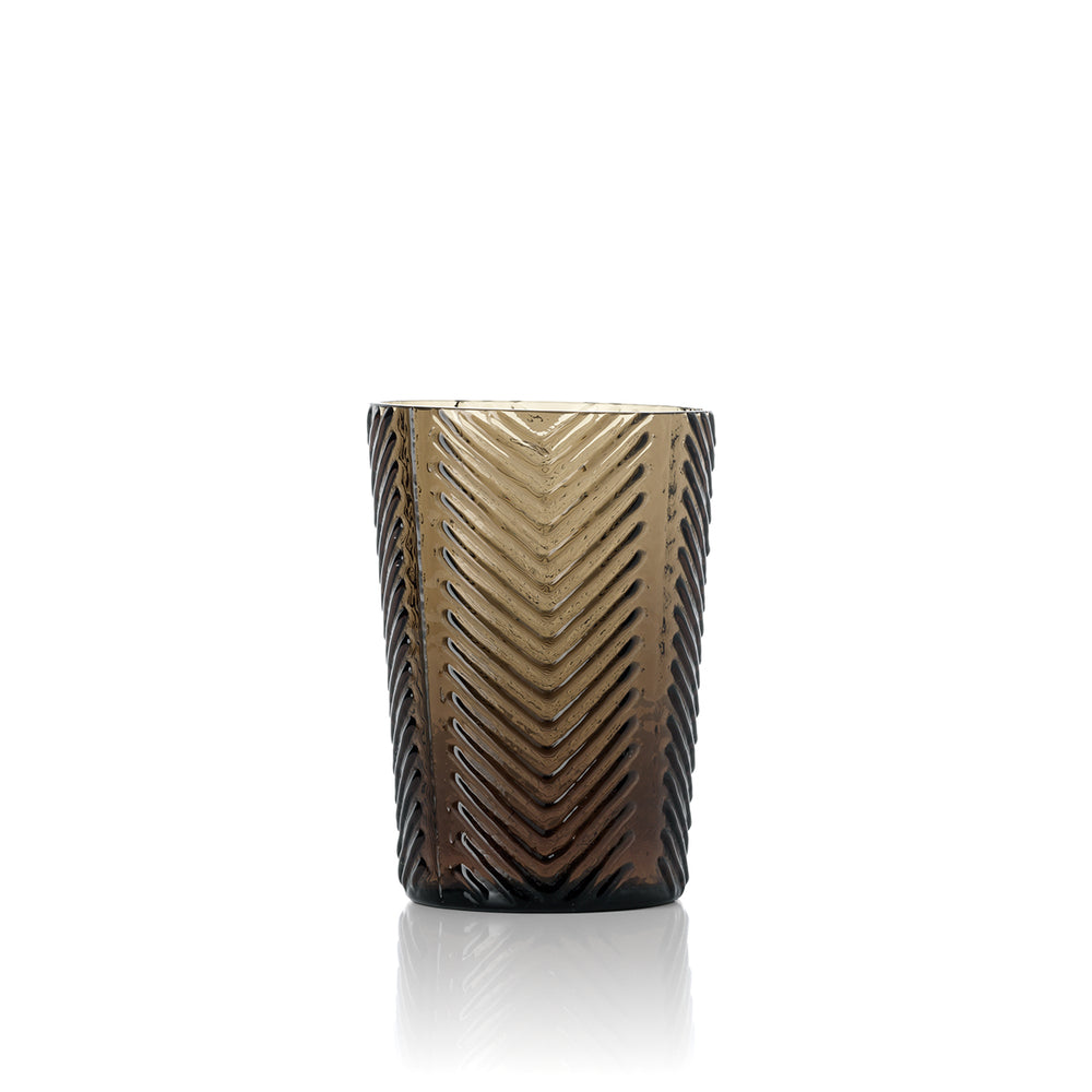 Das Herringbone Glas - Rauchgrau