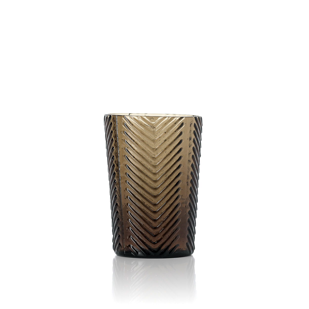 Das Herringbone Glas - Rauchgrau
