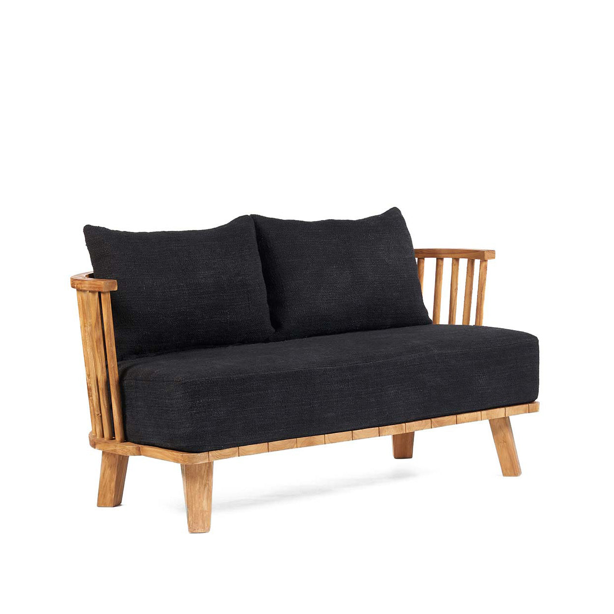 Das Malawi Sofa Zweisitzer - Natur Schwarz