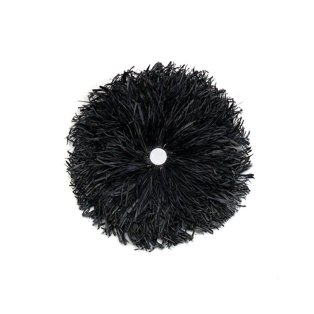 De Raffia Juju Muurdecoratie - Zwart
