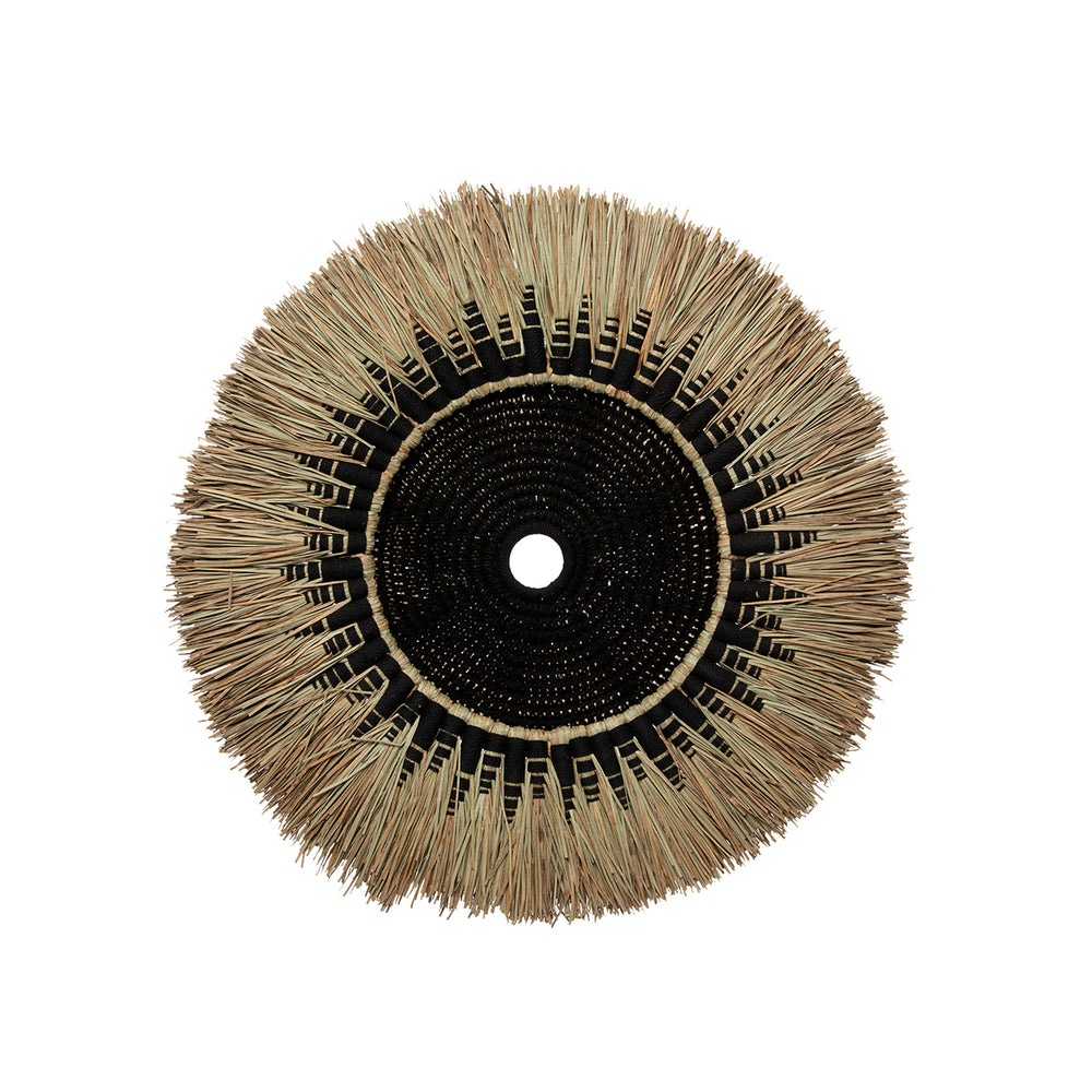 De Raffia Macramé Muurdecoratie - Naturel Zwart