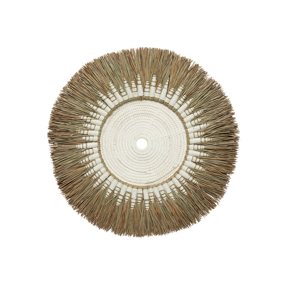 De Raffia Macramé Muurdecoratie - Naturel Wit