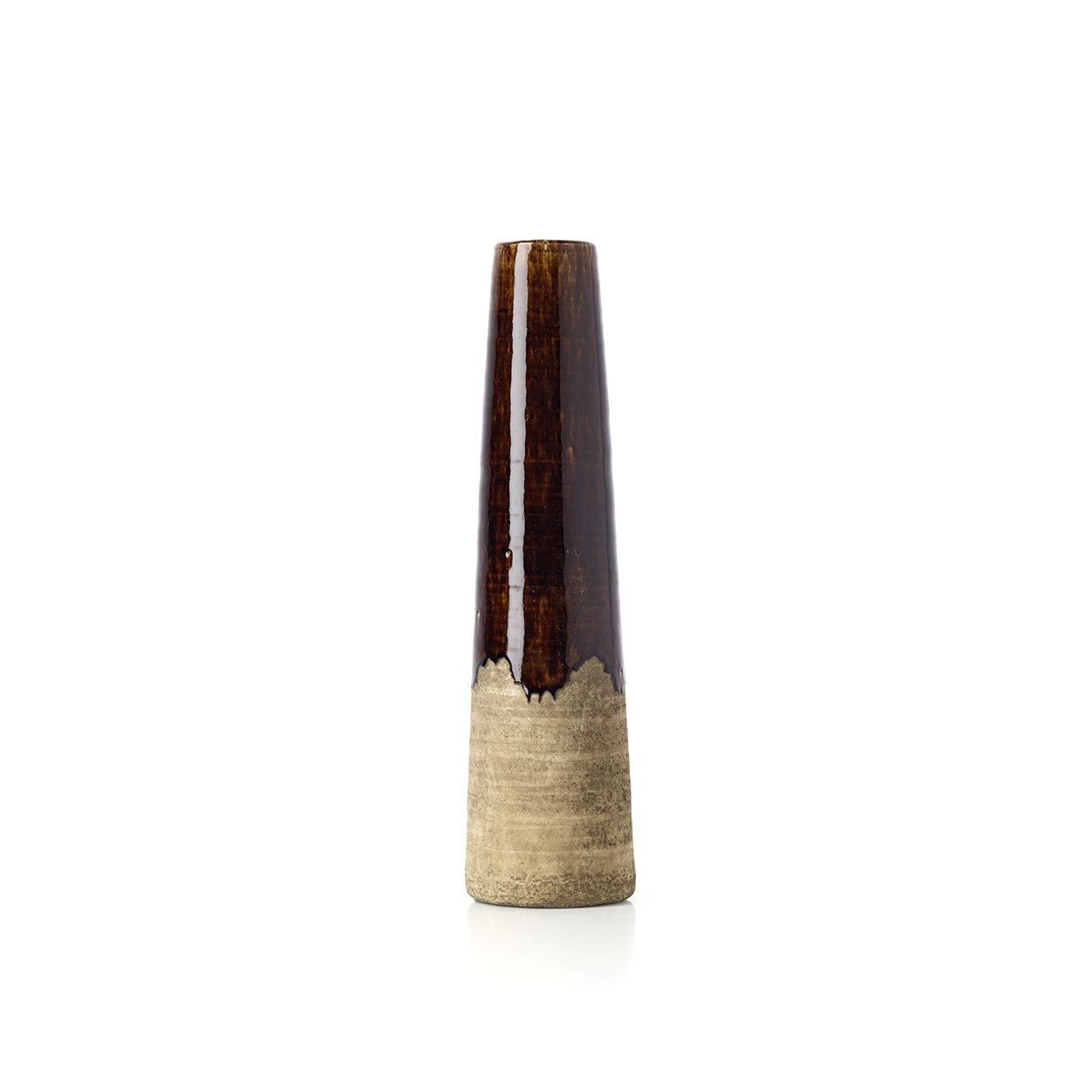 The Amber Cone Vase - Concrete Brown - M