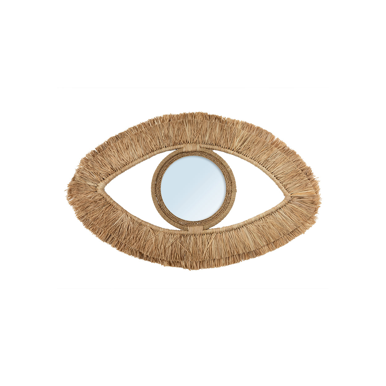 Der Raffia Eye Spiegel - Natur - M