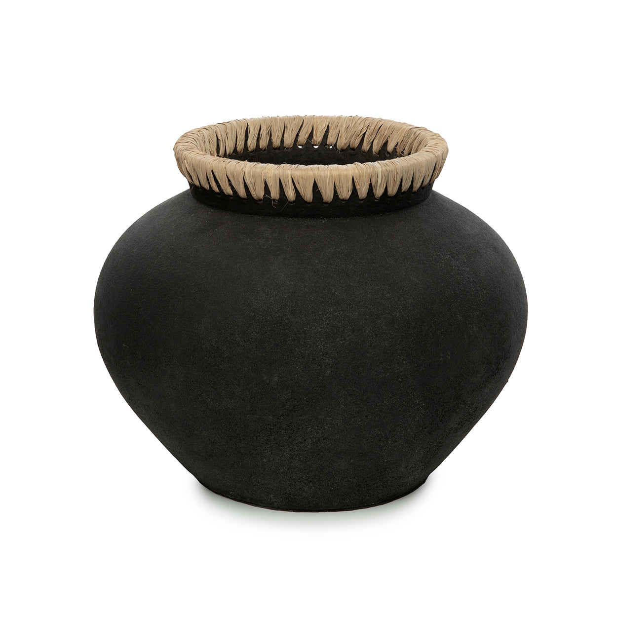 Die Styly Vase - Schwarz Natur - L