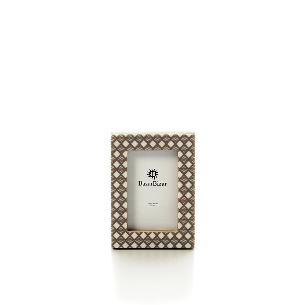 Das Bone Petite Frame - Weiß Braun - 5x7