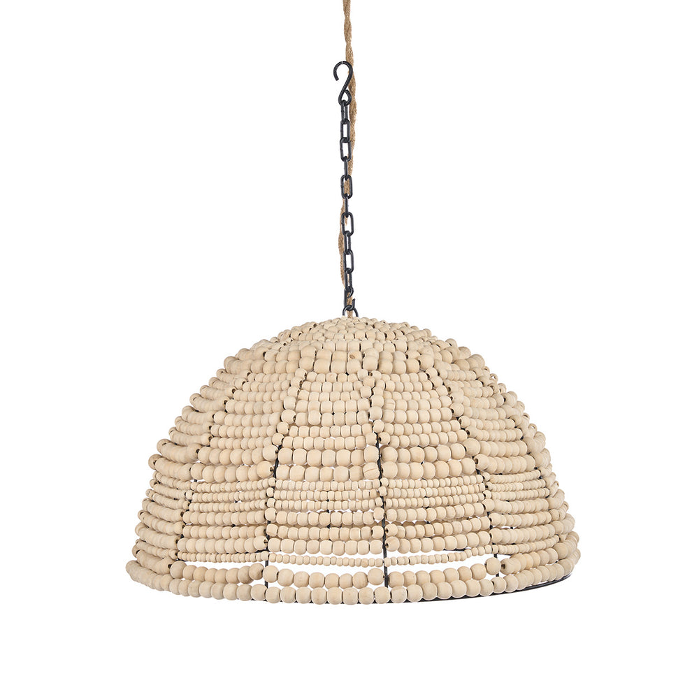 Die Pendelleuchte Wooden Bead Dome - Natur