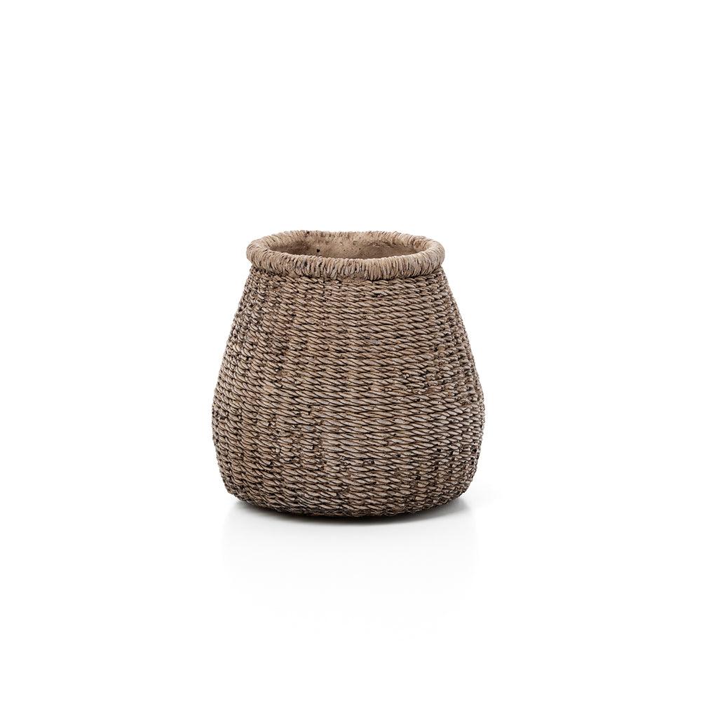 De Faux-Puff Plantenbak - Bruin - M
