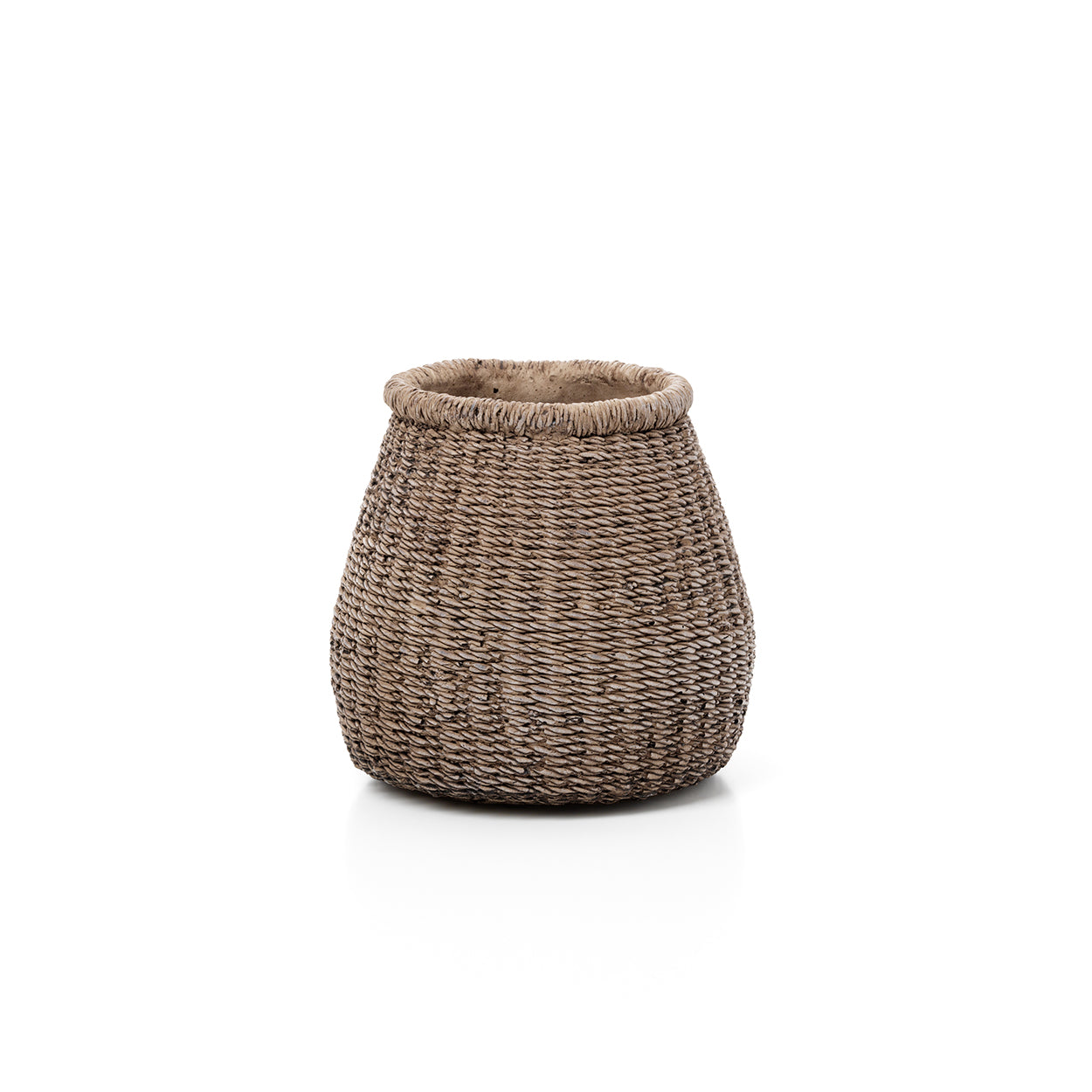 Der Faux-Puff Pflanzkübel - Braun - M