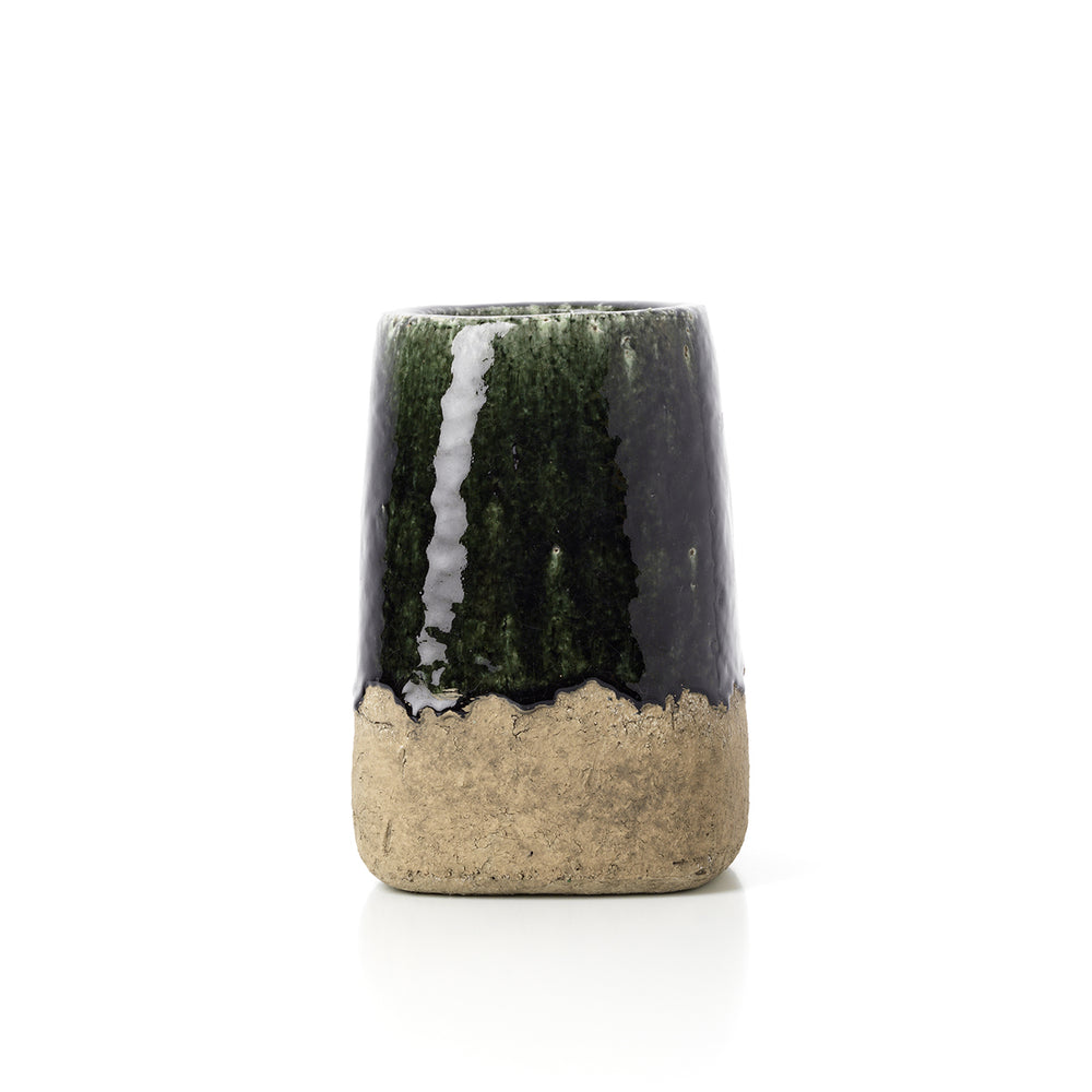 Il Vaso Conico Moss - Verde Cemento - M
