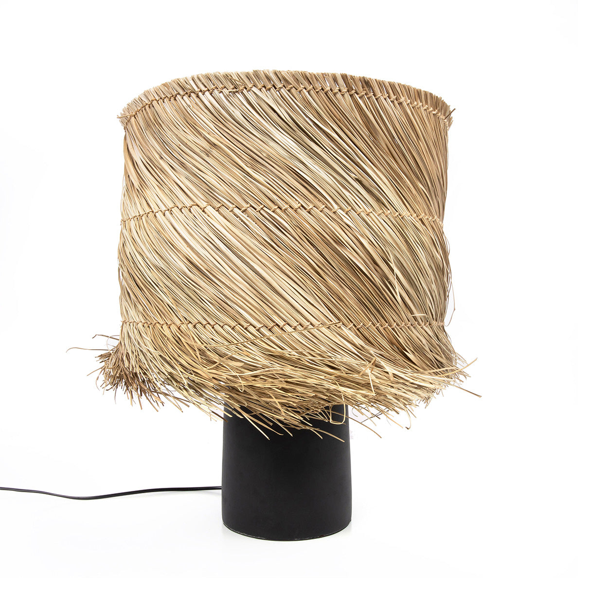 La Lampada Da Tavolo Pandan - Nero Naturale