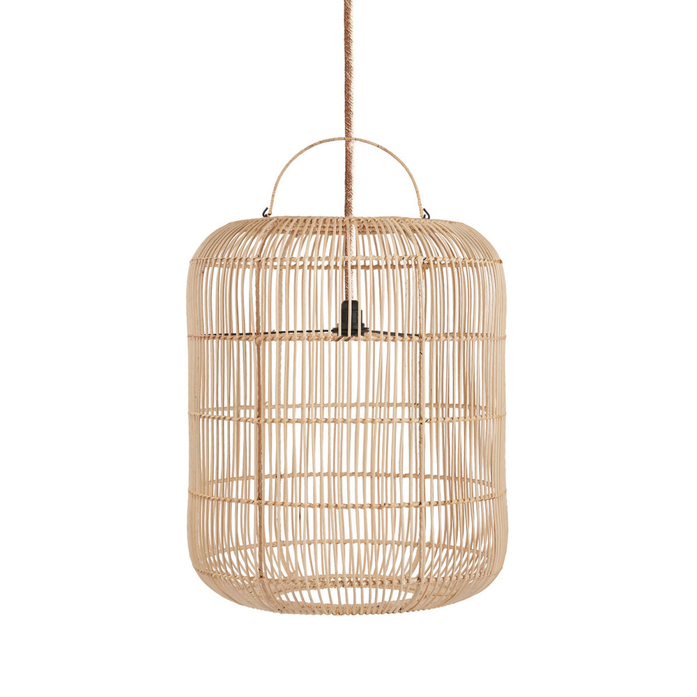 A medium organic light shade for indoor settings, evoking a sense of slow, intentional living.