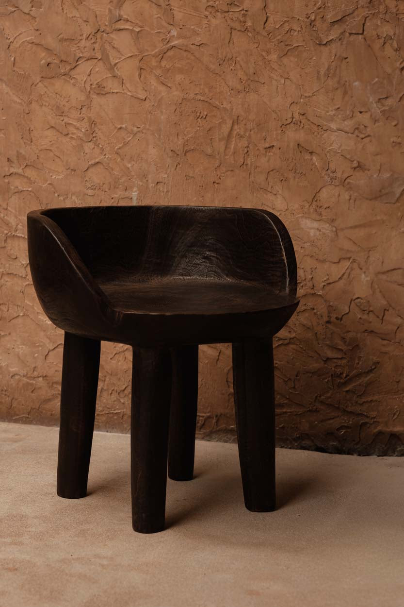 De Sit Happens Lage Stoel - Donker Notenhout