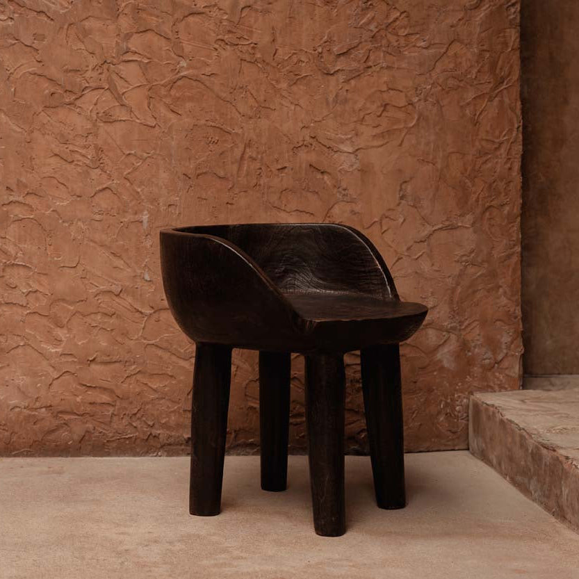 De Sit Happens Lage Stoel - Donker Notenhout