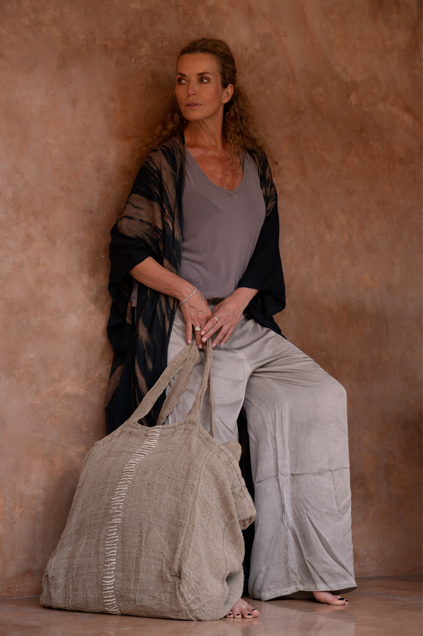 El Tote-ally Linen Bolso - Natural