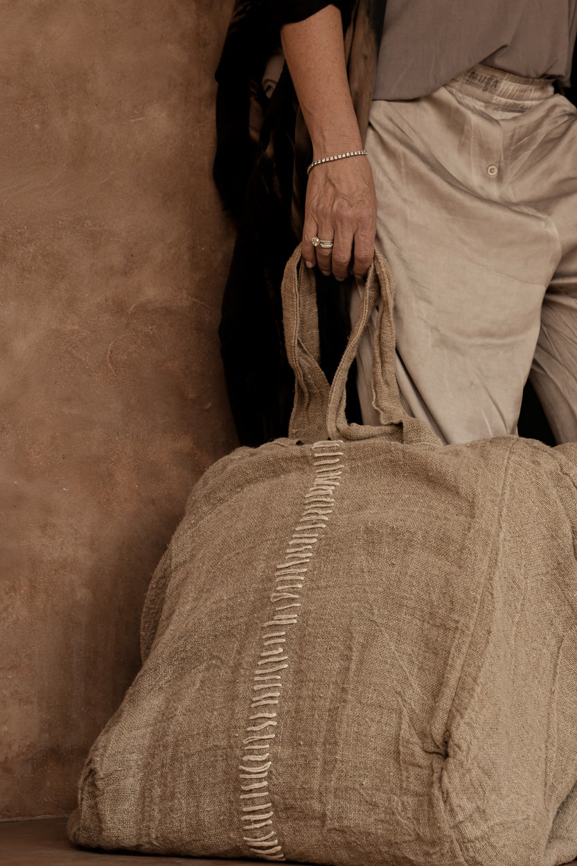 El Tote-ally Linen Bolso - Natural