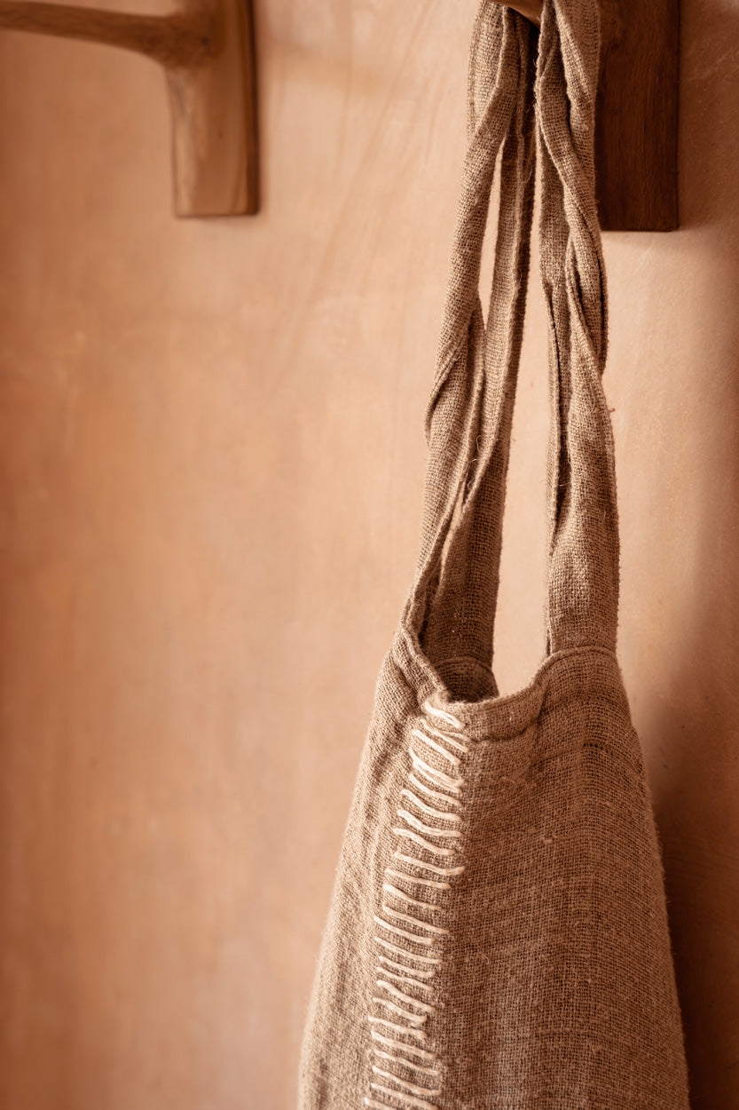 El Tote-ally Linen Bolso - Natural