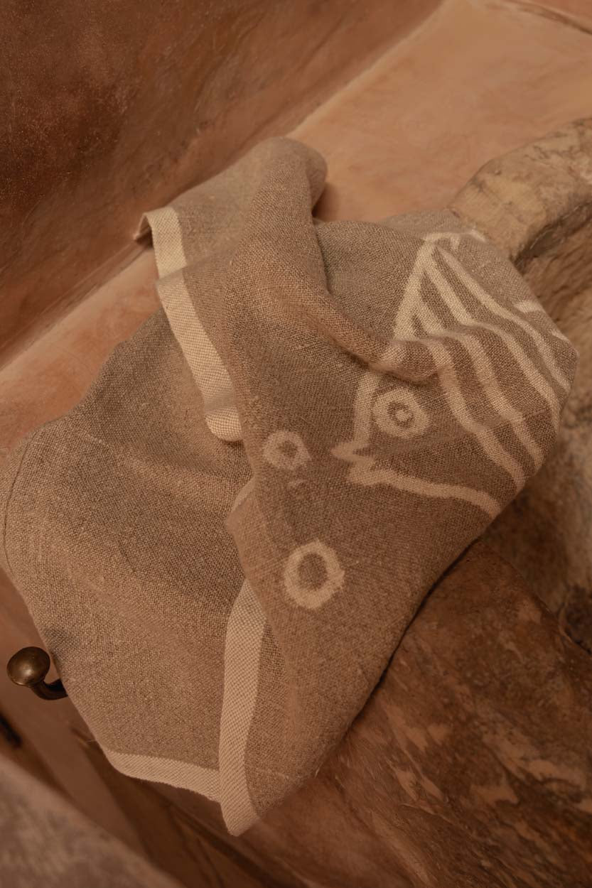 Il Canovaccio Fish In Lino - Bianco Naturale - 50x70