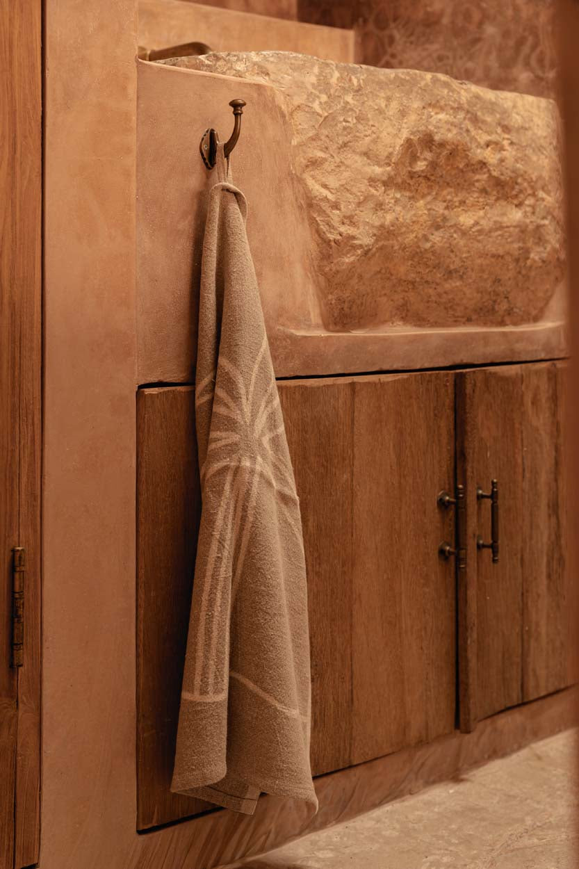 El Paño De Cocina Palm Tree De Lino - Blanco Natural - 50x70