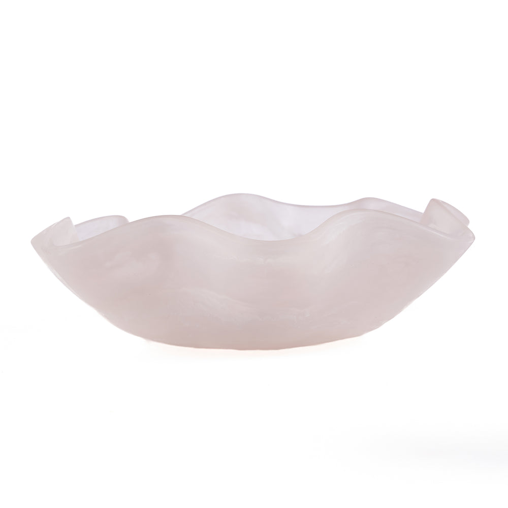 The Resin Organic Fruit Bowl - Pink White