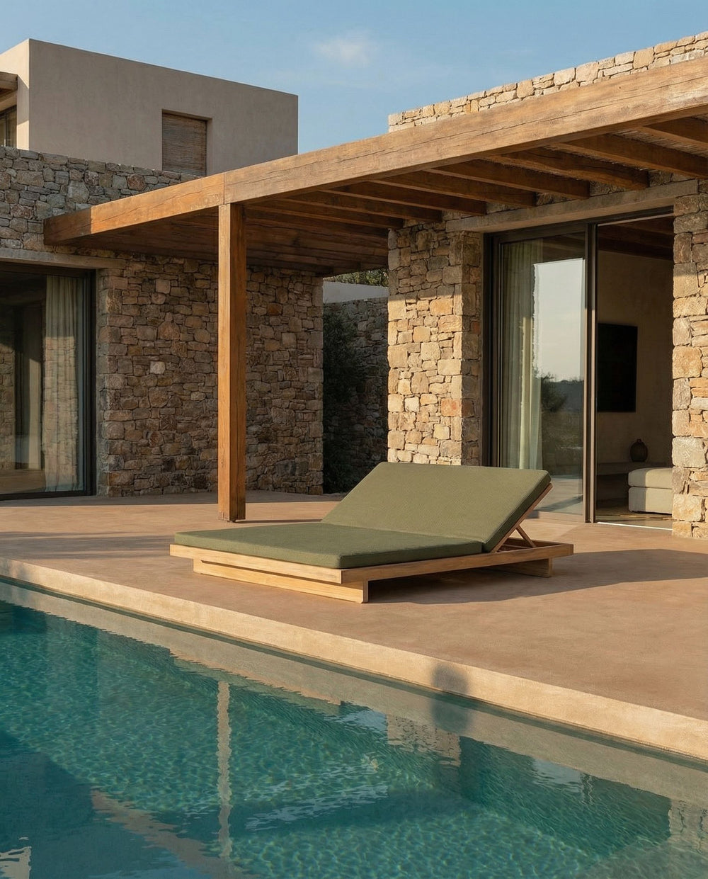 Il Double Pantai Lettino da Esterno - Alga Verde