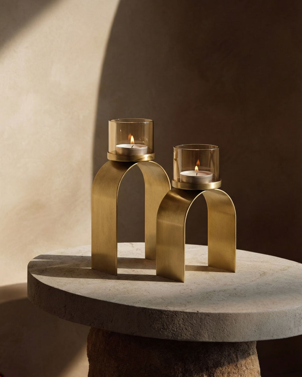 De Bow Glow Theelichthouder - Goud - SET/2