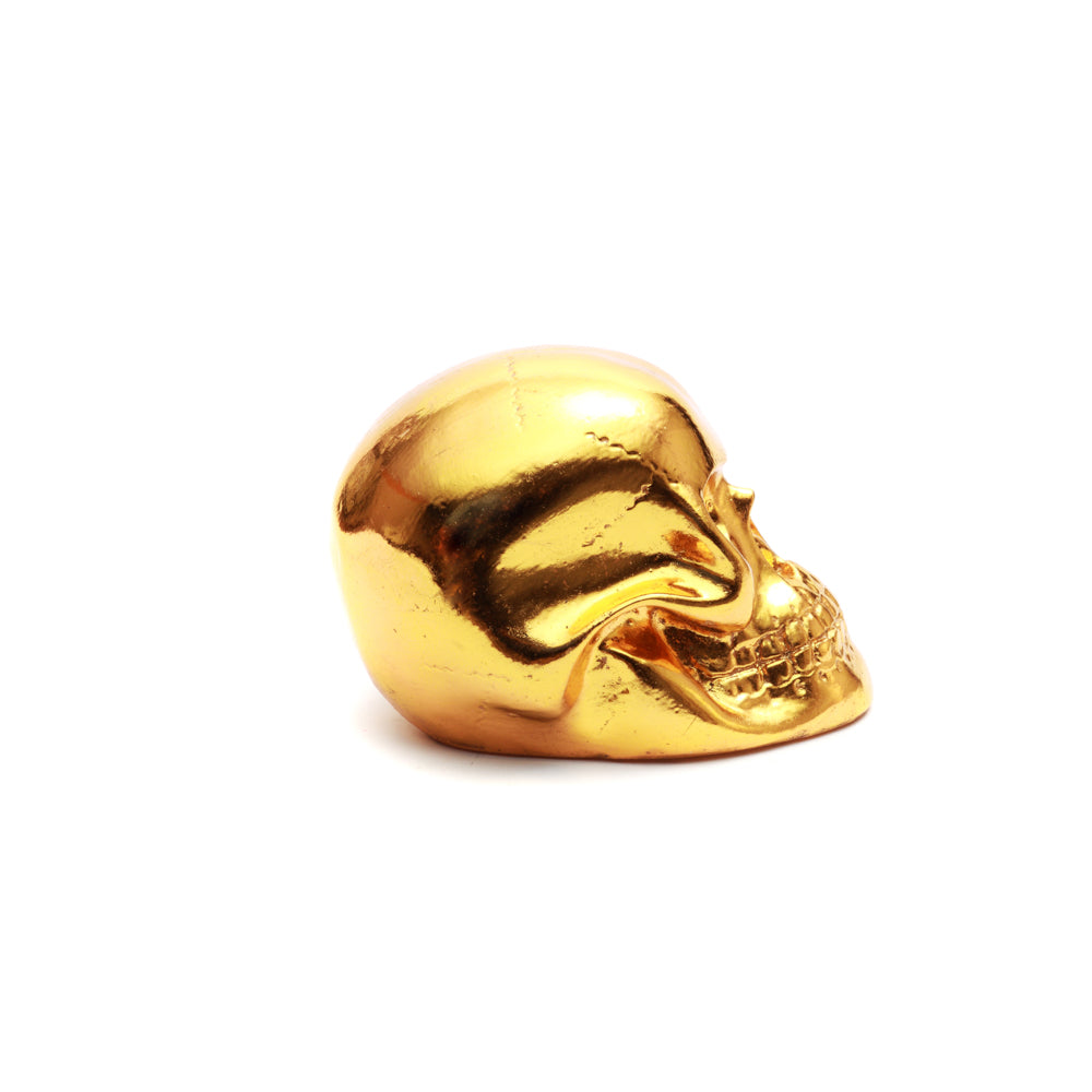 Die Resin Skull Head Dekoration - Gold - S