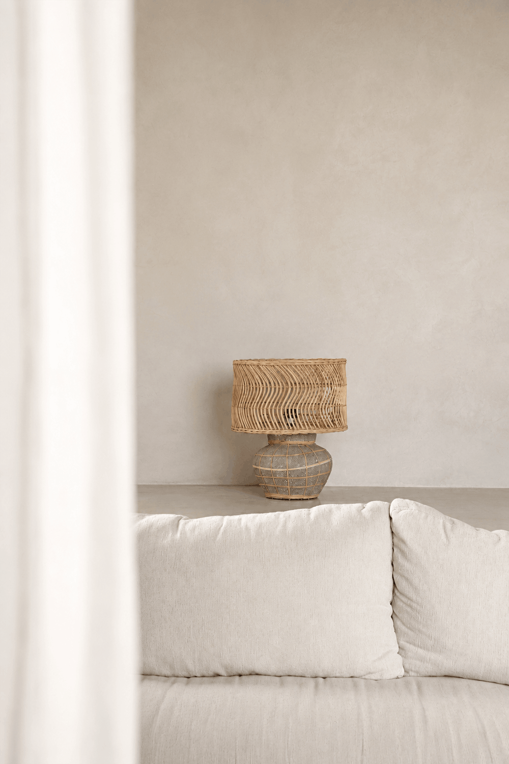 The Kythira Table Lamp - Natural Concrete