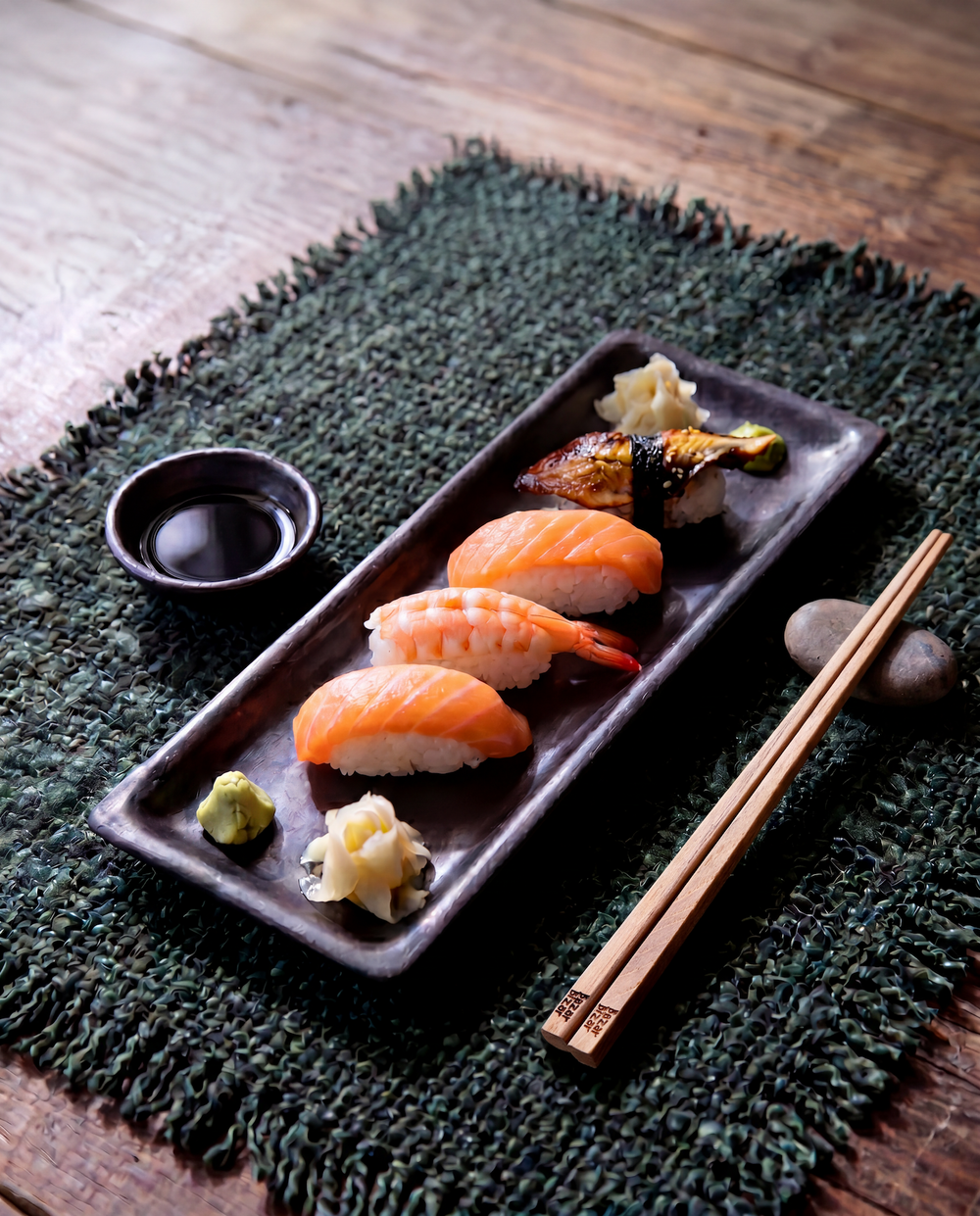 El Plato para Sushi Burned - Negro - L